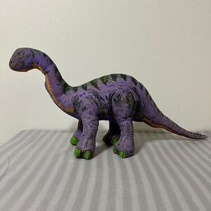 VTG Applause Determined Productions 1992 Purple Plateosaurus Dinosaur‎ Plush